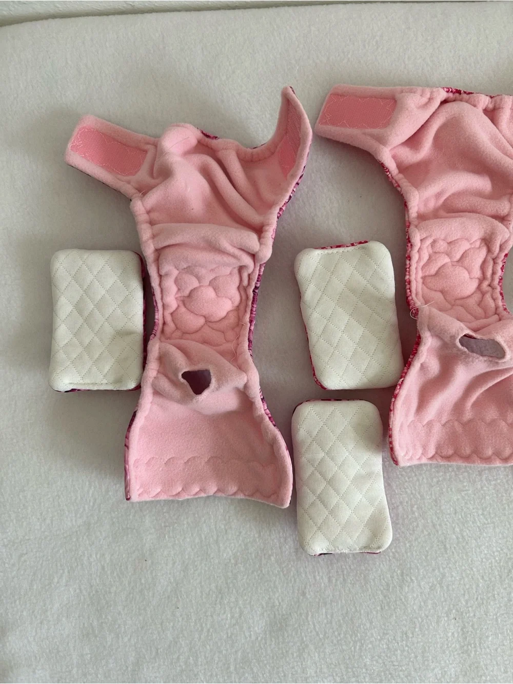 Washable Dog Diapers Lot of 6 Reusable Female Puppy Diapers Sizes Small & Medium